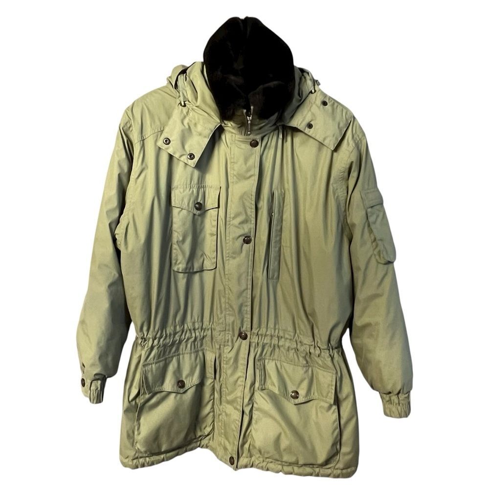 Obermeyer Womens Insulated Hooded Ski Jacket Size 14 Faux Fur Thermolite Plus
